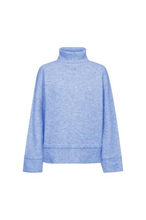 Freequent Rollneck button detail Wedgewood melange