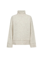 Freequent Rollneck button detail Moonbeam melange