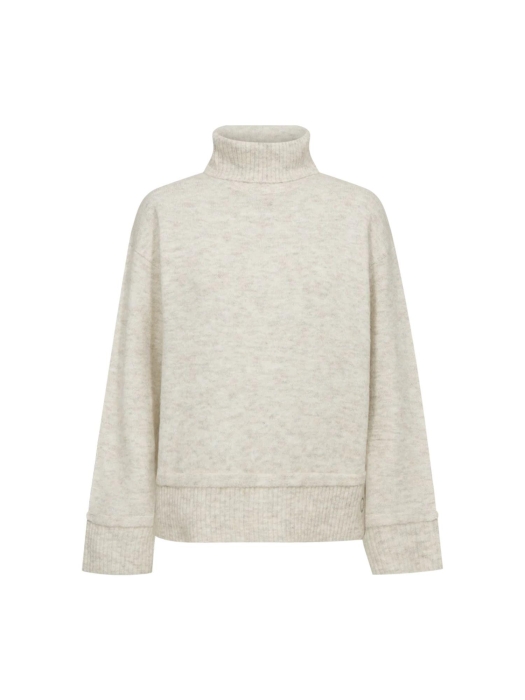 Freequent Rollneck button detail Moonbeam melange