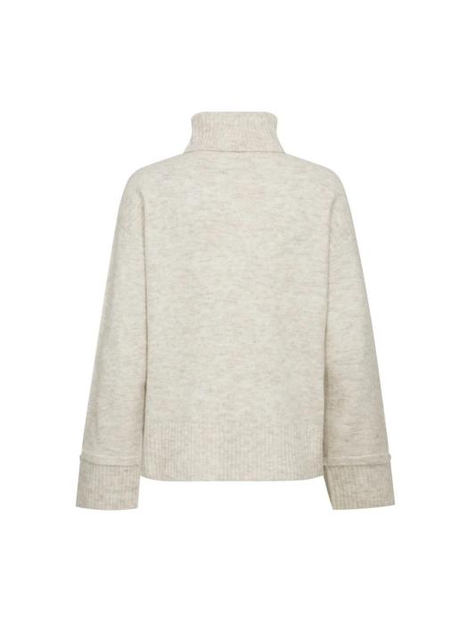 Freequent Rollneck button detail Moonbeam melange