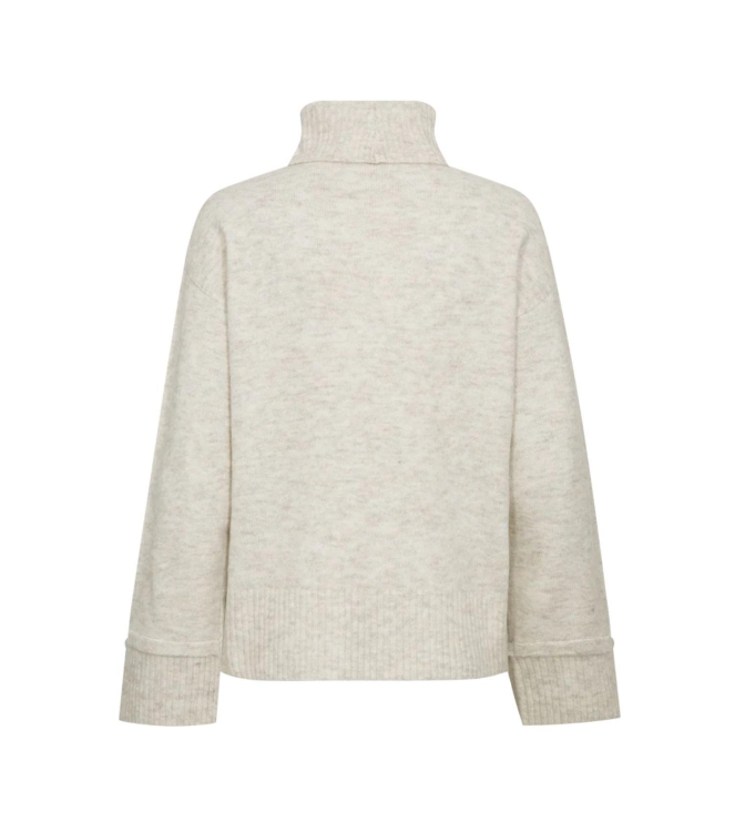 Freequent Rollneck button detail Moonbeam melange