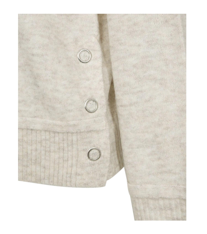 Freequent Rollneck button detail Moonbeam melange