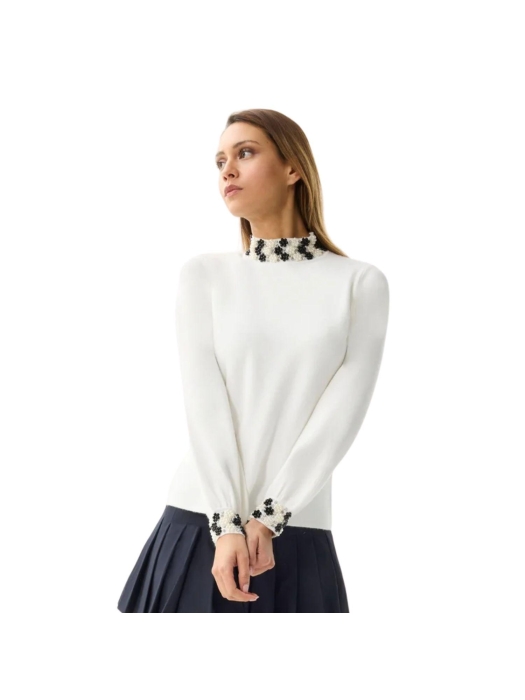 Leo en Ugo Top Off white/black
