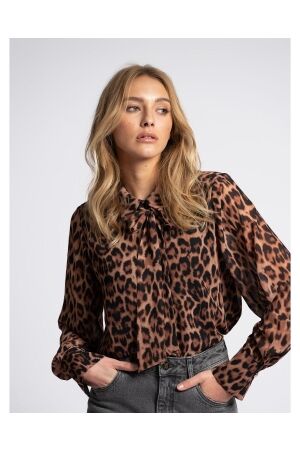 Nikkie Leopard Blouse 5505 Toffee