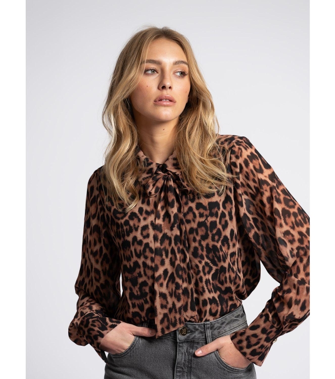 Nikkie Leopard Blouse 5505 Toffee