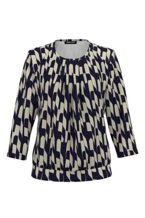 Frank Walder NOSBlusenshirts 509080 Beige/bro print