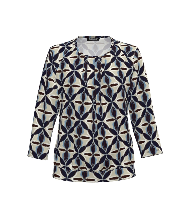 Frank Walder NOSBlusenshirts 507080 Beige/bro print