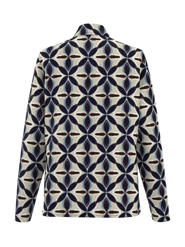 Frank Walder W51Bluse 507080 Beige/bro print