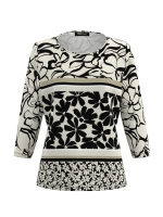 Frank Walder W51Top/TShirt 593081 Beige/brown print