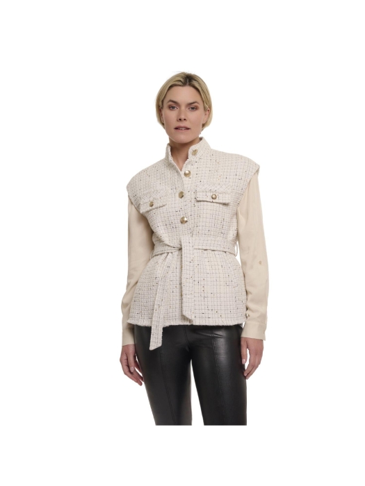 Rino en Pelle Tweed waistcoat 9030 birch