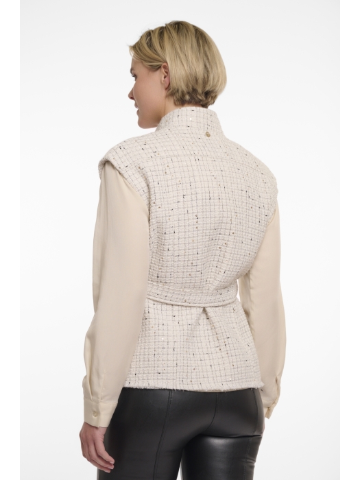 Rino en Pelle Tweed waistcoat 9030 birch