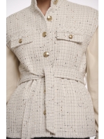 Rino en Pelle Tweed waistcoat 9030 birch