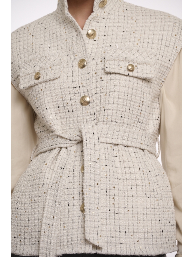 Rino en Pelle Tweed waistcoat 9030 birch