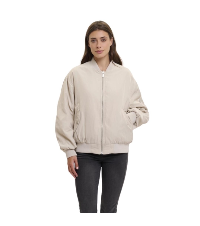 Rino en Pelle Reversible bomber jacket 10823 fog grey and snow white