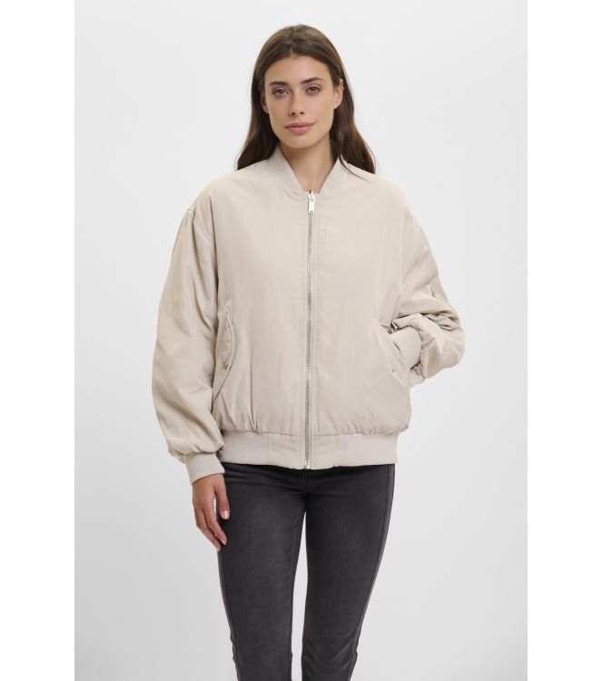 Rino en Pelle Reversible bomber jacket 10823 fog grey and snow white