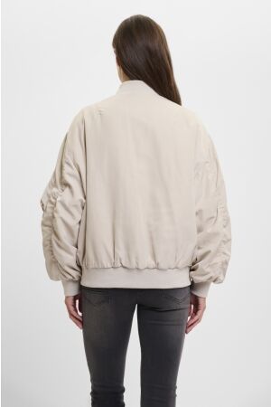 Rino en Pelle Reversible bomber jacket 10823 fog grey and snow white