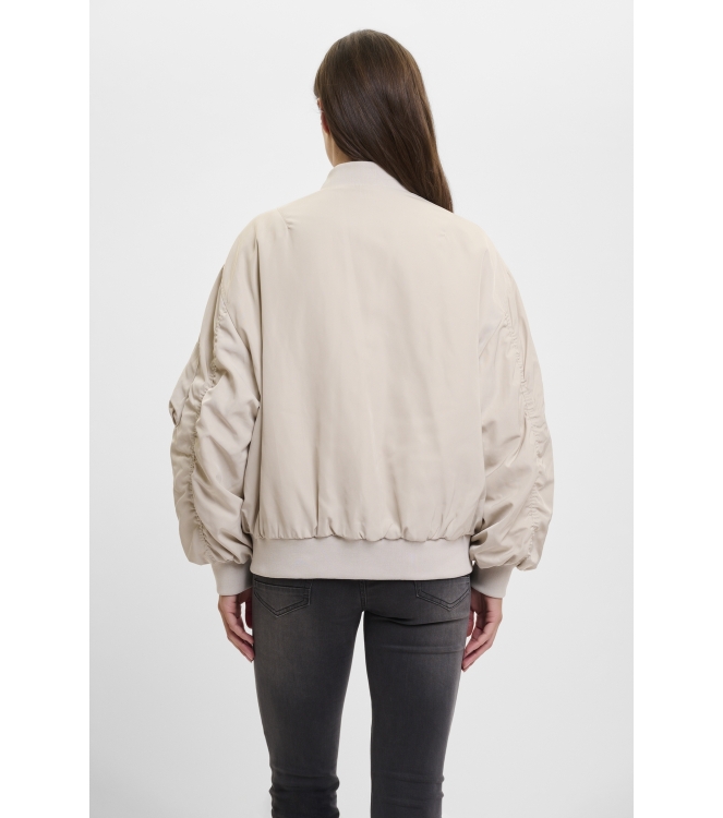 Rino en Pelle Reversible bomber jacket 10823 fog grey and snow white