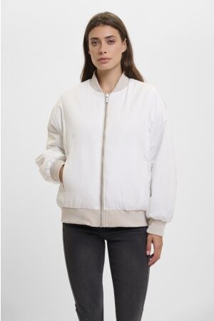 Rino en Pelle Reversible bomber jacket 10823 fog grey and snow white