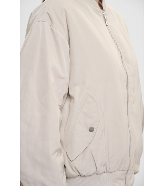 Rino en Pelle Reversible bomber jacket 10823 fog grey and snow white