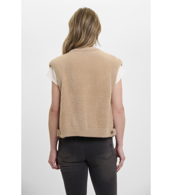Rino en Pelle Short waistcoat 90 desert