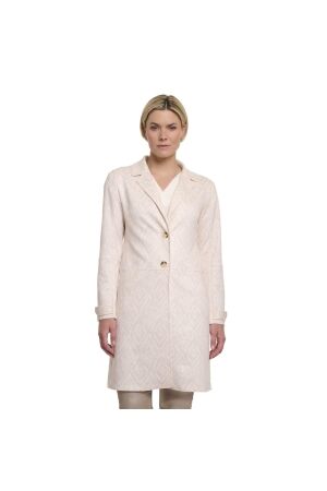 Rino en Pelle Faux suede coat 10824 birch ikat