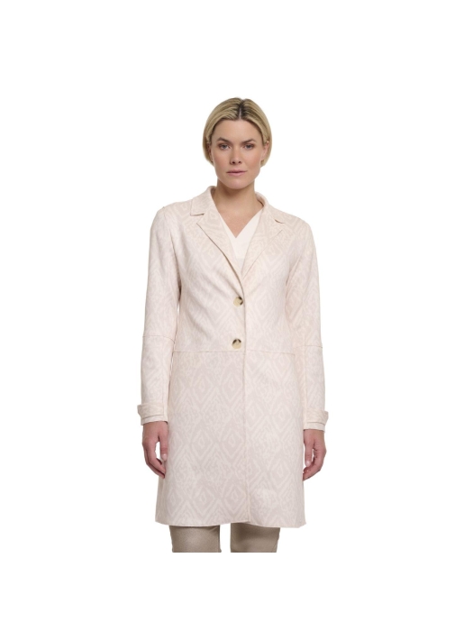Rino en Pelle Faux suede coat 10824 birch ikat
