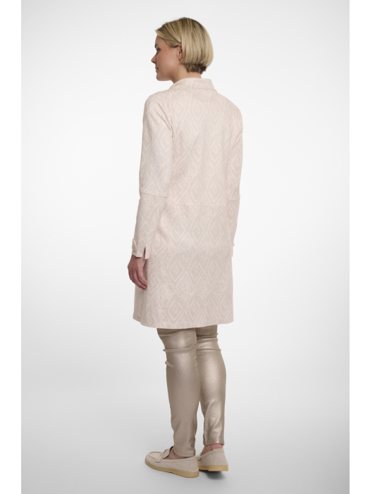 Rino en Pelle Faux suede coat 10824 birch ikat