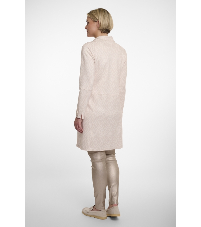 Rino en Pelle Faux suede coat 10824 birch ikat