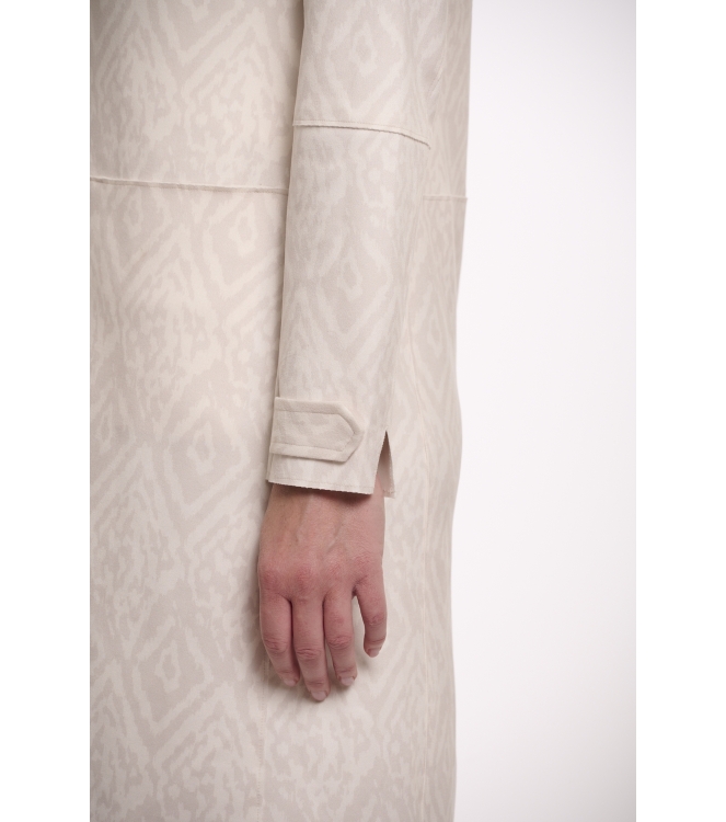 Rino en Pelle Faux suede coat 10824 birch ikat