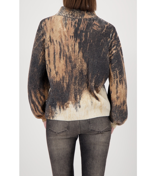 Monari Pullover 532 Whiskey gemustert