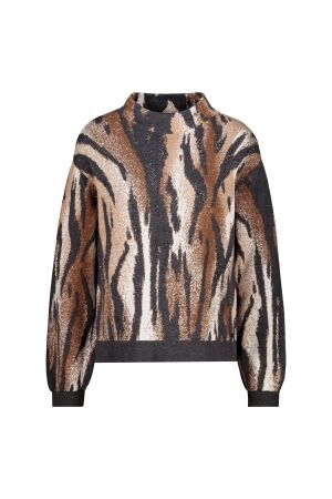 Monari Pullover 887 Anthra gemustert