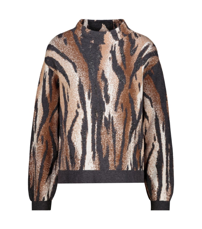 Monari Pullover 887 Anthra gemustert