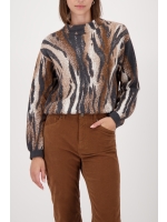 Monari Pullover 887 Anthra gemustert