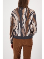 Monari Pullover 887 Anthra gemustert