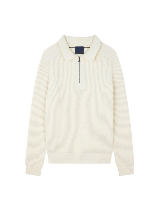 Paul and Shark Shark tag re-wool polo 010 Off white