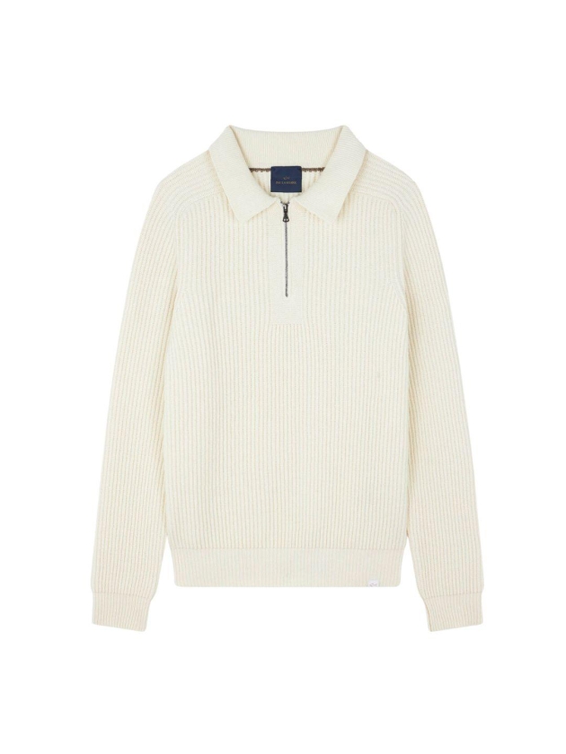 Paul and Shark Shark tag re-wool polo 010 Off white