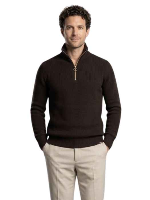 Paul and Shark Shark tag tech wool half zip sweater 49E