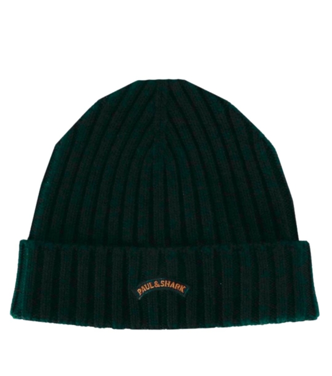 Paul and Shark Moon badge soft cool touch wool beanie 013 Dark blue