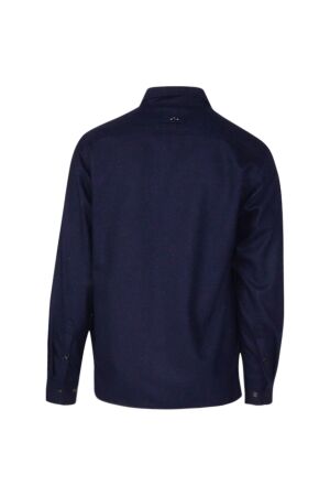 Paul and Shark Overshirt blended wool shirt w. shark 013 Dark blue