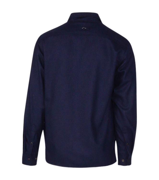 Paul and Shark Overshirt blended wool shirt w. shark 013 Dark blue