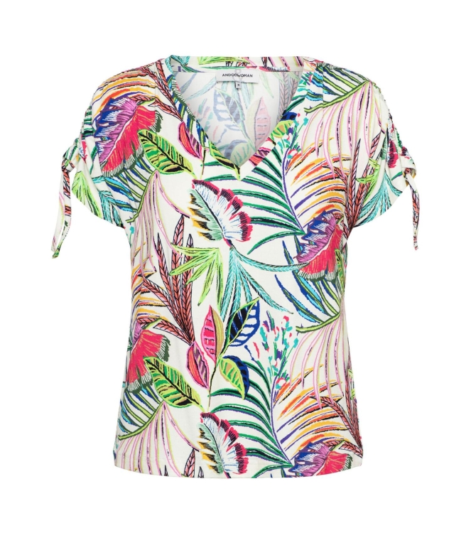 Co Woman VIANA MULTI LEAF 54026 m-ecru multi