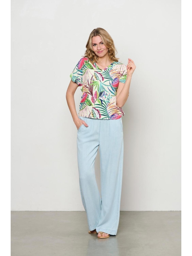 Co Woman VIANA MULTI LEAF 54026 m-ecru multi