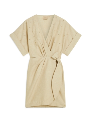 Josh V FROUKJE wrap dress with embellishments 318 oat