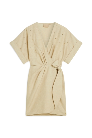 Josh V FROUKJE wrap dress with embellishments 318 oat