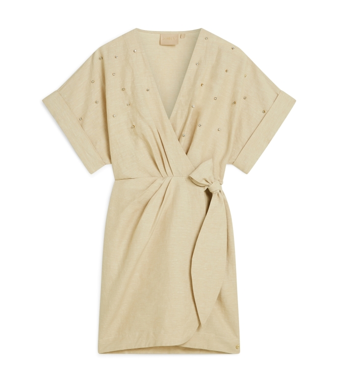 Josh V FROUKJE wrap dress with embellishments 318 oat
