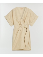 Josh V FROUKJE wrap dress with embellishments 318 oat