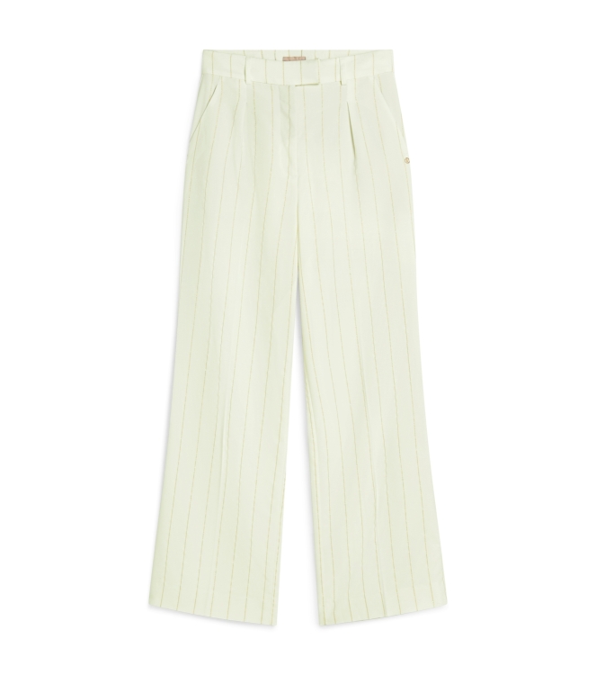Josh V MIES high-waisted wide-leg trousers with lurex 441 light ecru