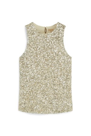Josh V CARMEN fitted top with sequins 003 silver