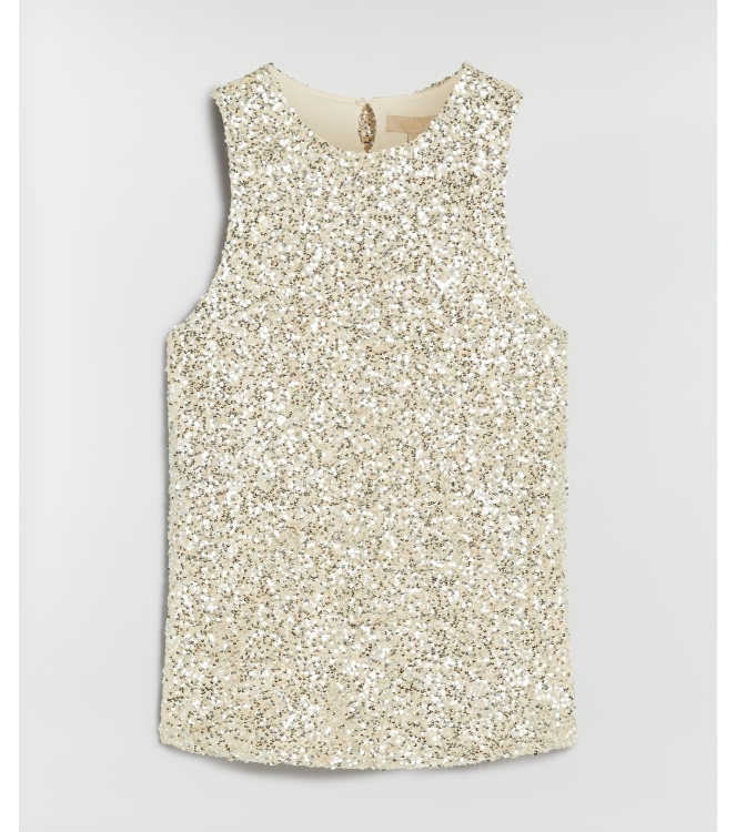 Josh V CARMEN fitted top with sequins 003 silver