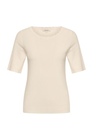 Expresso Pullover scallop puff sleeves EX200 Off white